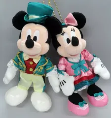 【中古】ぬいぐるみ [単品] ミッキーマウス＆ミニーマウス ぬいぐるみバッジ 「ディズニーホテル・エクスクルーシブ ぬいぐるみバッジ付きトートバッグ 東京ディズニーランドホテル宿泊者限定」 同梱品