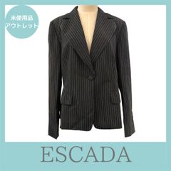 ☆美品☆ESCADA フラワープリント テーラードジャケット サイズ40 ロゴ 