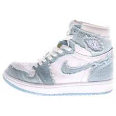 NIKE (ナイキ) WMNS AIR JORDAN 1 RETRO HIGH OG DENIM ウィメンズ エアジョーダン1 デニム ハイカットスニーカー DM9036-104 ブルー/ホワイト US6.5/23.5cm