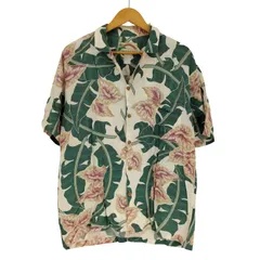 ユーズドフルギ USED古着 PARADISE FOUND 90S ハワイ製 総柄 花柄 開襟 オープンカラー S/S アロハ シャツ  メンズ import：L 