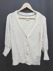 ◇ Θ gelato pique ジェラートピケ 長袖 ニット　カーディガン サイズF イエロー系　マルチ レディース P  【1409250029462】