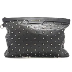 JIMMY CHOO/ジミーチュウ スタッズ セカンドバッグ レザー クラッチバッグ ブラック メンズ ブランドのサムネイル