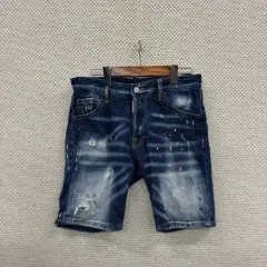DSQUARED(ディースクエアード) 2 ヴィンテージ ペインティング ウォッシング デニム デニムハーフパンツ 46 D01932