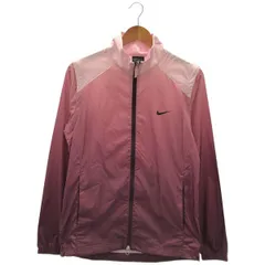 古着 メンズM NIKE/ナイキ 裏メッシュ ウインドブレーカージャケット ゴルフウェア 防寒 ジップ ピンク 402315-610 gl00304