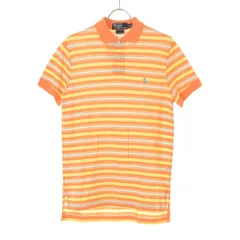 【POLORALPHLAUREN】CUSTOM FIT ボーダー柄鹿の子半袖ポロシャツ