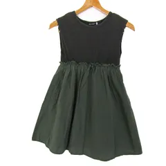 べべ 切替ワンピース トップス ノースリーブ キッズ 女の子用 140サイズ グレー×カーキ BeBe 【中古】