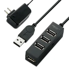 TV用4ポートUSB2.0ハブ ELECOM エレコム U2H-TV003SBK　【５営業日以内発送】 【定形外郵便にて発送】