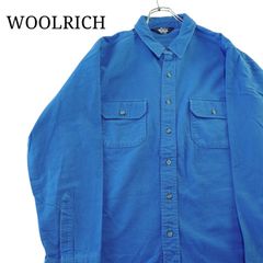 【80~90s】WOOLRICH ウールリッチ シャモアクロスシャツ 紺タグ
