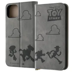 イングレム iPhone 15 Plus ケース ディズニー ピクサー 手帳型 レザーケース Raffine トイ・ストーリー_モノトーン