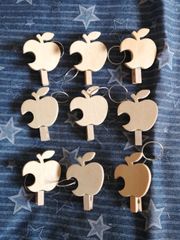アップルクリップ　無垢　トールペイント