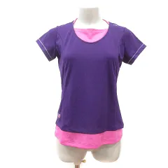 ニューバランス NEW BALANCE カットソー Tシャツ クルーネック 半袖 M 紫 パープル /MNのサムネイル