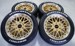 深リム メッシュ levanna V10LTH 18inch 7.0J 6H139.7+38 GL オーレンカウンターOG-20 225/50R18 車検対応VANタイヤ 200系 ハイエース
