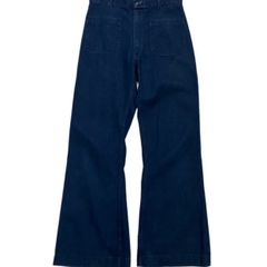 90s US NAVY セーラー フレア ワイド デニム パンツ 33 古着