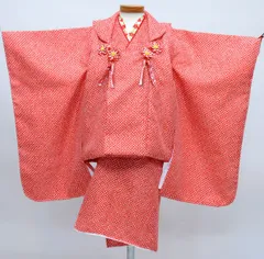 七五三 3才 3歳 三才 三歳 女児 女の子 被布着物祝着フルセット 総疋田鹿子模様柄 CouCou Memoire ククーメモワール お仕立て無料 NO26632