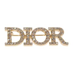 【中古】【Aランク】Christian Dior クリスチャンディオール Dio(r)evolution ブローチ V0454DVOCY_D301 メタル クリスタル ゴールド レディース 【ISEYA】