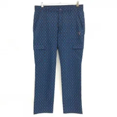 プーマ パンツ ダークネイビー×ブルー ダイヤ柄 ストレッチ メンズ  ゴルフウェア PUMA