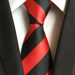 メンズネクタイ　お洒落　結婚式　パーティー　イベント　ビジネス　ネクタイ　スーツ　ワイシャツ　小物　格安　セール　ネクタイ　ブラック色　レッド色　ストライプ柄