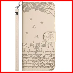 【人気商品】ZTE あんしんファミリースマホ A303ZT ケース手帳型 Anshin Family ケース リベロ A303ZT カバー手帳型 anshin family a303zt カバー 軽量 耐衝撃 【TEDTIKJT】 桜の下の猫 a302zt カ