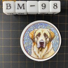 방수 스티커 래브라도 리트리버 개 스테인드 글라스 풍 BM-98
