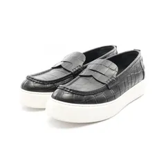 ルイ・ヴィトン LOUIS VUITTON スリッポン ブラック レザー スリッポン メンズ Used A