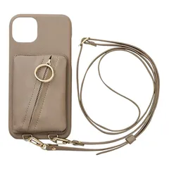 UNiCASE iPhone14 Plus ケース MAELYS LOUNA Clutch Ring Case (beige) スマホショルダーケース リング付きポーチ