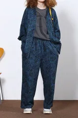JOURNAL　STANDARD　LUXE　ジャーナルスタンダードラックス　24/SS　24-030-440-0070-1-0　24-010-440-0000-1-0　セットアップ　プリントガウンジャケット　プリントラインイージーパンツ