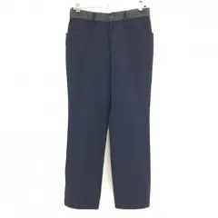 アディダス 中綿パンツ ネイビー 無地 ウエスト地模様  レディース M/M ゴルフウェア adidas