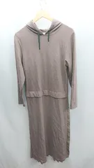 ◇ ⊂ favori ファヴォリ フード付き 長袖 ロング丈 ワンピース サイズ38 モカブラウン系 レディース E  【1502060031172】