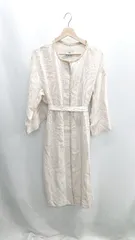 ◇ ⊇ ◎ nano universe ナノユニバース 長袖 ガウンコート サイズ36 アイボリー レディース E  【1410290004746】