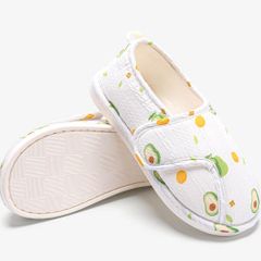 【数量限定】Thujopsis 介護シューズ リハビリシューズ マタニティシューズ 入院靴 女性用 かわいい 柔らかい素材 4サイズ (アボカド柄 24～24.5㎝)