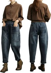 【在庫処分】[Firmiarii] 岡山デニムサルエルパンツ 下半身の欠点がすべて消える 岡山児島の匠人が30年の歳月をかけて開発した伝説のジーンズが、岡山児島の百年工房の綿素材で、汗がこもらず、脚にくっつかず、パジャマよりも快適です