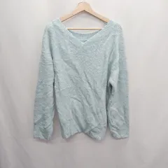 ◇ ⊇ ViS ビス 長袖 Vネックセーター サイズF ライトブルー系 レディース E  【1409240056461】