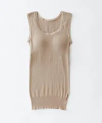 新品 M PALM パーム　カップ付き成形コットンパターンメッシュタンクトップ