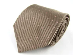 シャルル・ジョルダン ブランドネクタイ ボーダー柄 小紋柄 シルク イタリア製 メンズ ベージュ CHARLES JOURDAN 【中古】