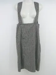 ◇ mysty woman ミスティウーマン ストライプ ノースリーブ 膝下丈 ワンピース サイズF グレー マルチ レディース P  【1212290005729】