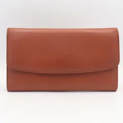 美品 コーチ ブラウン レザー 三つ折り レディース長財布 OGH 2000000 NSK