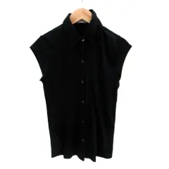 バーニーズニューヨーク BARNEYS NEW YORK シャツ ブラウス 半袖 黒 ブラック /SM4のサムネイル