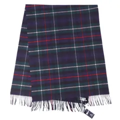 極美品 ジョンストンズ オブ エルガン Johnstons of Elgin マフラー ストール ショール チェック柄 カシミヤ100％ スコットランド製 メンズ レディース マルチカラー