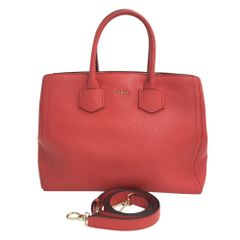 FURLA 2way ショルダーバッグ レッド - メルカリ