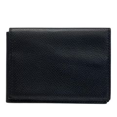 HERMES エルメス クルネゼー カードケース 名刺入れ パスケース 三つ折り コンパクト レザー ブラック 黒