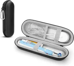 Crystal craft 歯ブラシケース 歯ブラシ入れ 携帯歯ブラシ 電動歯ブラシ 携帯用 収納ケース 旅行用 持ち運び用ブラック(ブラック)