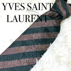 【美品】YSL YVES SAINT LAURENT イヴサンローラン ネクタイ 総柄 シルク