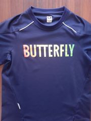 Butterfly バタフライ ドライ Tシャツ ゲームシャツ SS ネイビー