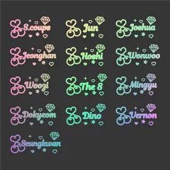 《SEVENTEEN》ペンライト用ホログラムステッカー