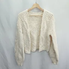 ◇ ⊇ one after another NICE CLAUP 長袖 ニットカーディガン サイズ表記なし オフホワイト レディース E  【1410100046409】