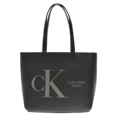 Calvin Klein (カルバンクライン) ロゴプリントトートバッグ K60K609315BDS ブラックのサムネイル