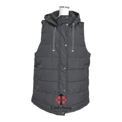 VANILLA STUDIO しまむら  フード付き　ダウン風ベスト  中綿ベスト　ロング丈 レディース ブラック 黒 4L 大きいサイズ 洗える 美品 秋冬 アウター 上品 きれいめ シンプル おしゃれ 大人カジュアル 防寒