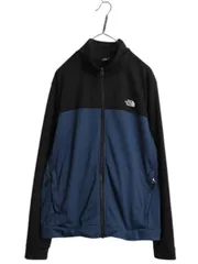 【お得なクーポン配布中!】 ノースフェイス トラック ジャケット メンズ L 古着 The North face アウトドア ジャージ フルジップ ブルゾン ストレッチ ツートン 黒 青