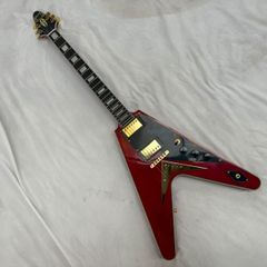 エレキギター  フライングVタイプ ゴールドパーツ ノーブランド