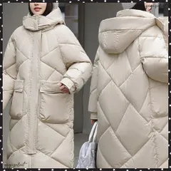フェイクダウンコート ロング 中綿コードレディース エコダウンジャケット 中綿ブルゾン フード付きアウター 防寒防風 通勤通学冬服 韓国 厚手キルティングコードロングコート暖かい おしゃれ体型カバー あったかアウター冬